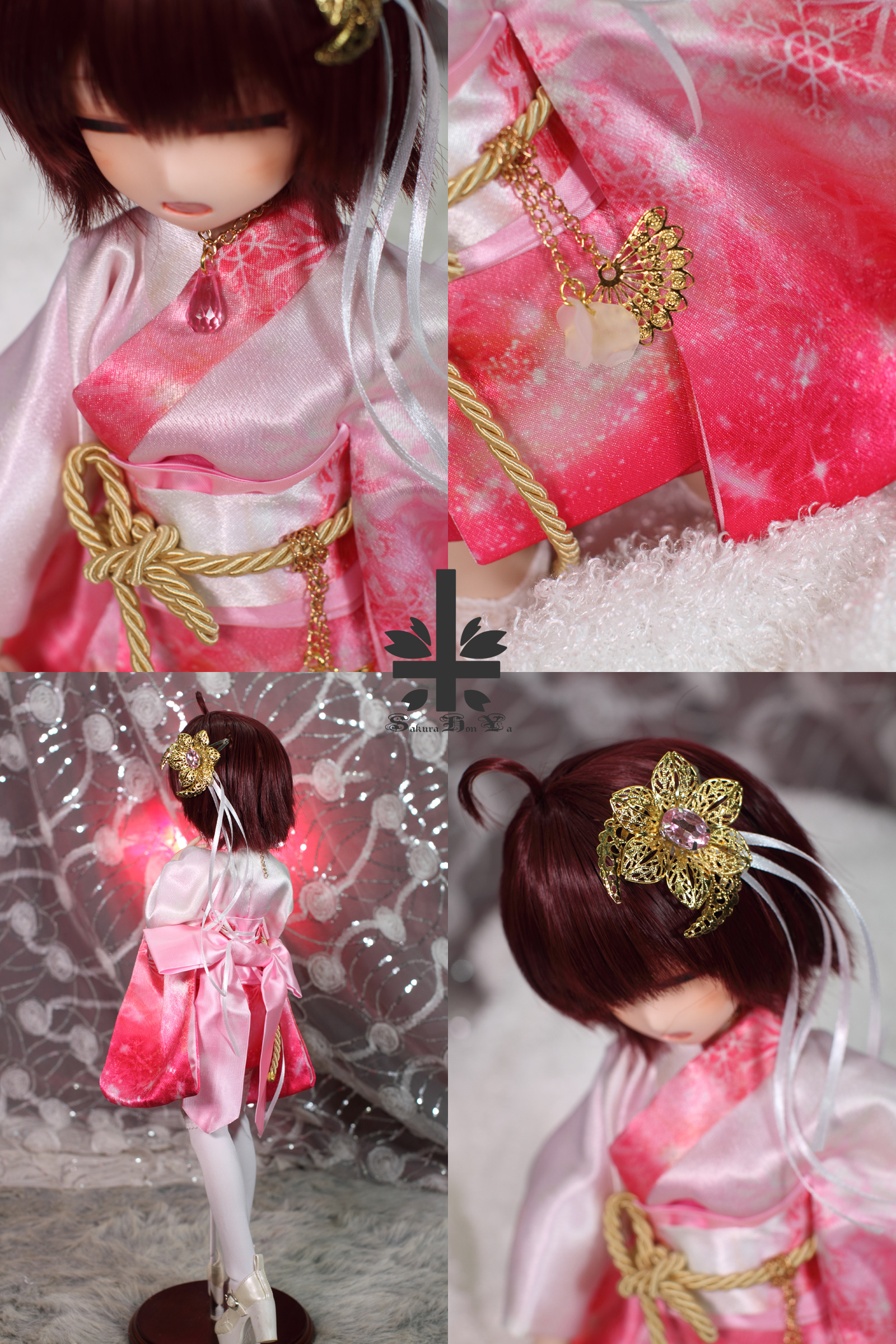MDD]華麗短い和服 《雪華桜》 - Sakurahonya