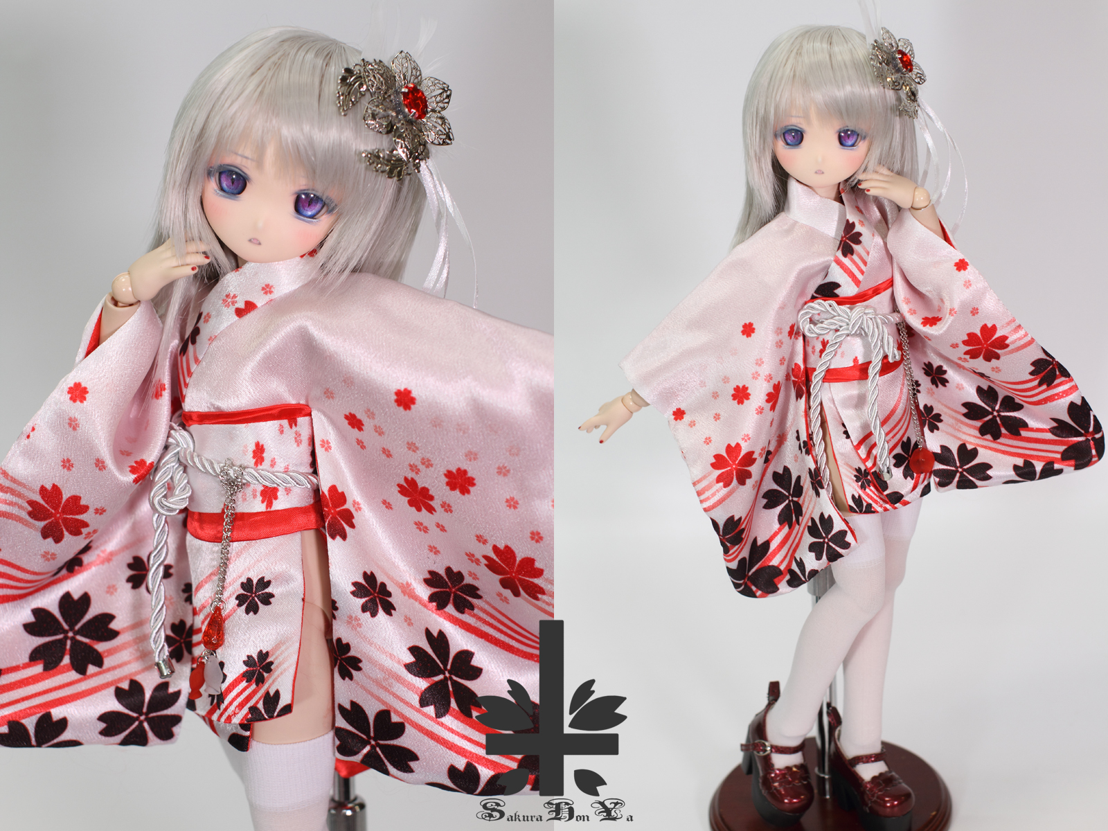 MDD]華麗短い和服 《赤桜》 - Sakurahonya
