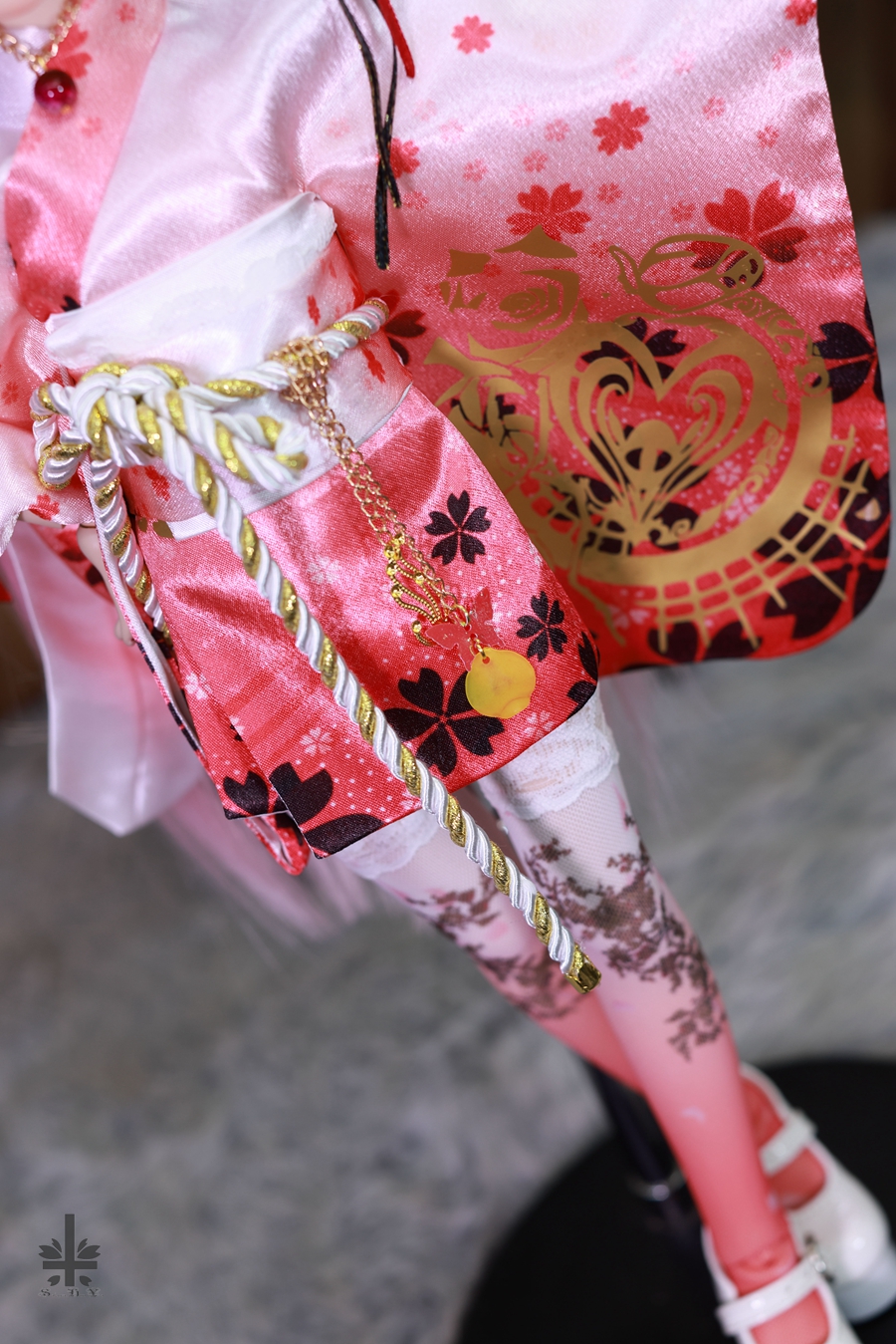 「桜本屋」華麗短い和服《紅桜》★★ONE OFF★★ ミニドルフィードリーム MDD-S/M/L胸
